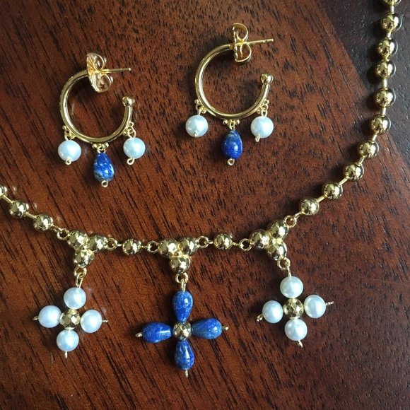 The Met Jewelry - The Met Byzantine lapis and pearl set